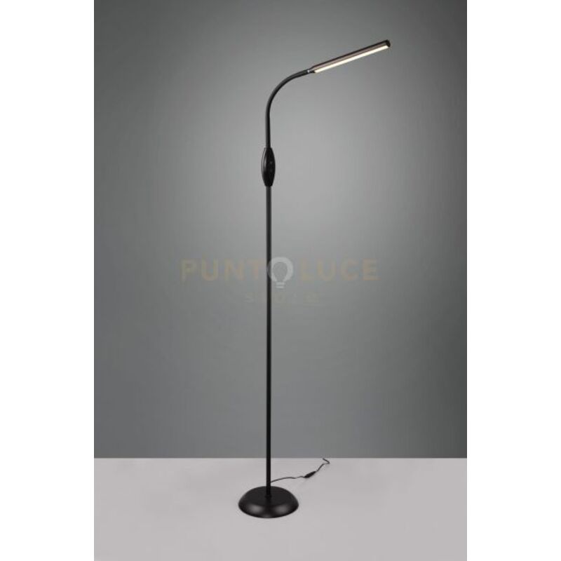 foto del prodotto toro piantana led5w 700lm, 3000 4000 5000k nera flessibile touch e temperatura di colore dimmerabile h. 145cm