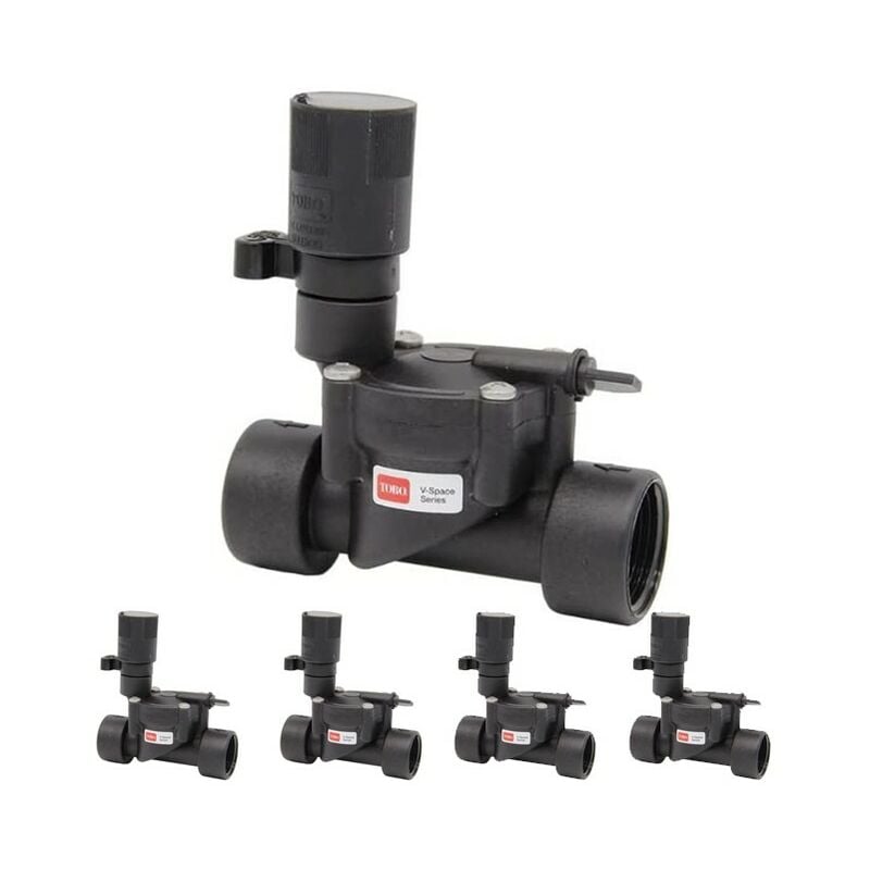 foto del prodotto toro set di 5 elettrovalvola per irrigazione vspace, filettatura femmina 3 4 , 24 v, misura piccola