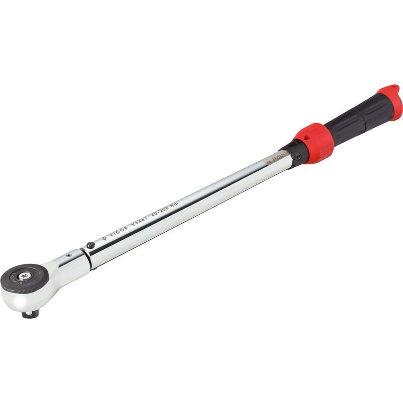 foto del prodotto torque wrench v3441 campo di coppia min max 40 200 nm precisione 4 attacco quadro, massiccio, 1 2 di pollice 12,5 mm 540 mm