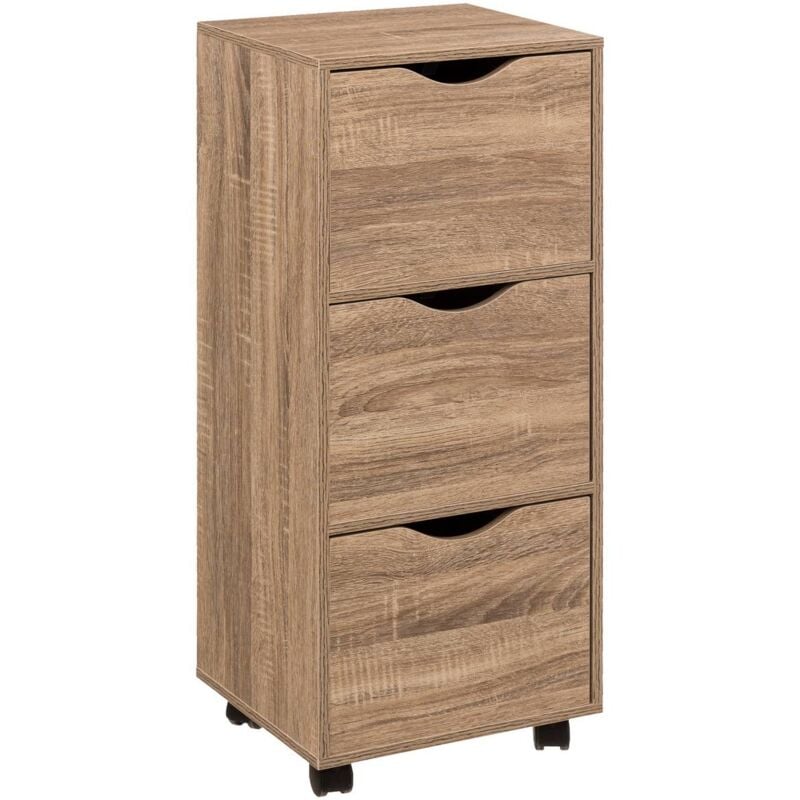 foto del prodotto torre a 3 porte con ruote effetto legno 5five