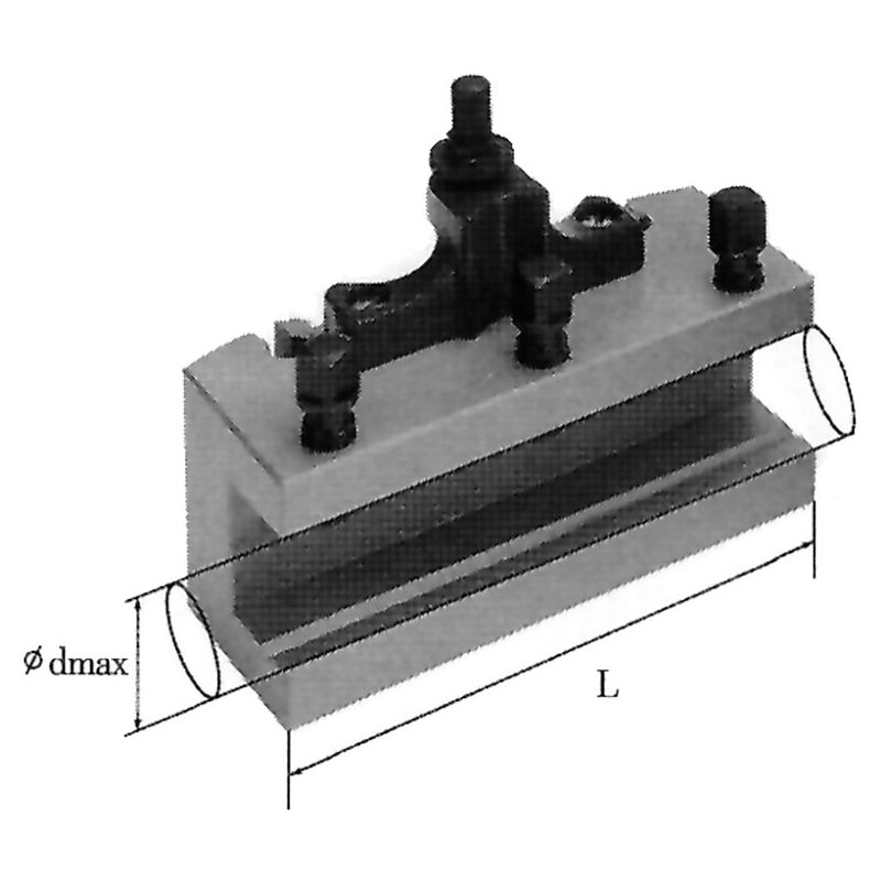 foto del prodotto torretta portautensili sede prismatica per tornio 32 x 130 mm fervi t00a b