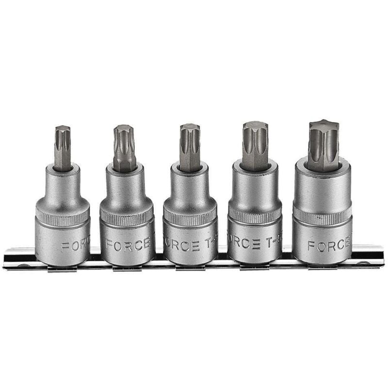 foto del prodotto torx 40 45 50 55 60 su rack set di 5 punte