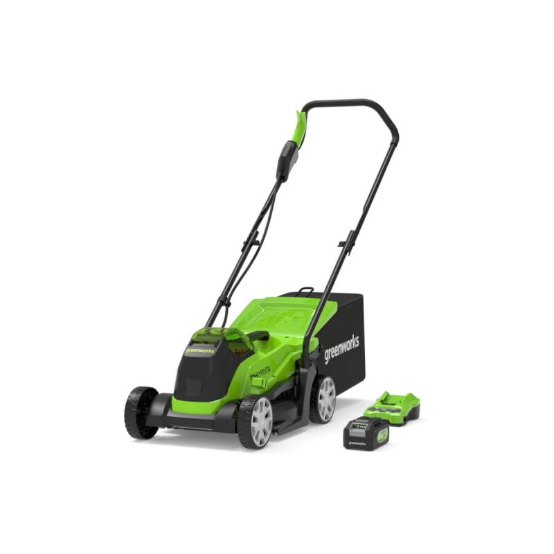 foto del prodotto tosaerba a spinta senza spazzole 33cm 24v greenworks batteria 4,0ah caricabatteria gd24lm33k4