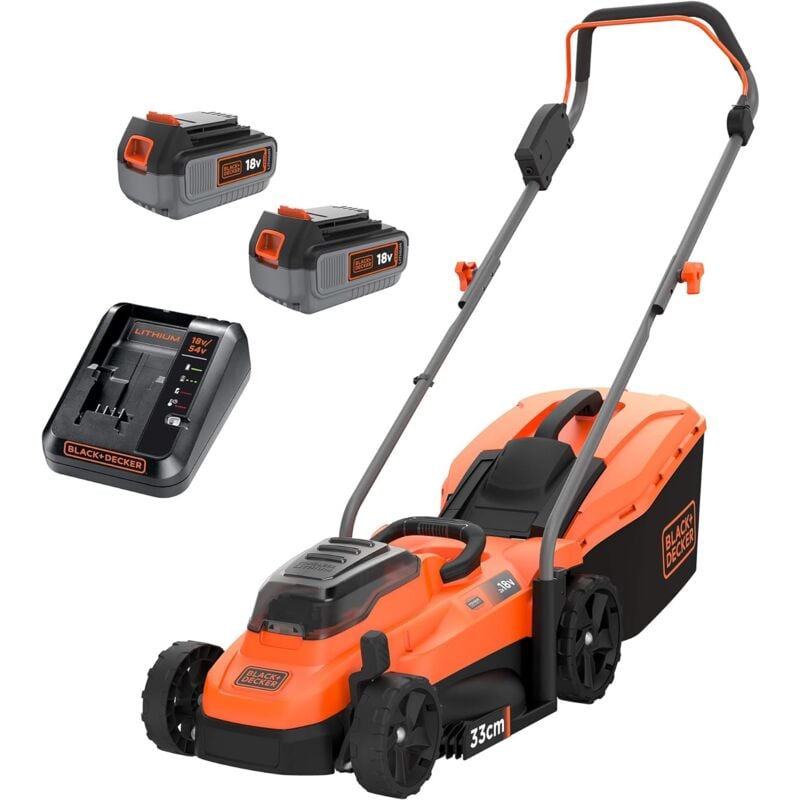 foto del prodotto tosaerba tagliaerba rasaerba black decker b d litio 2x18v 4,0ah bcmw33184l2