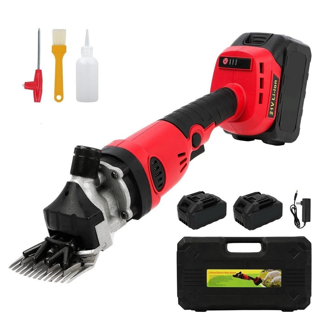 foto del prodotto tosapecore tosatrice ricaricabile tosa pecore ovini doppia batteria 21v 07007 trade shop traesio