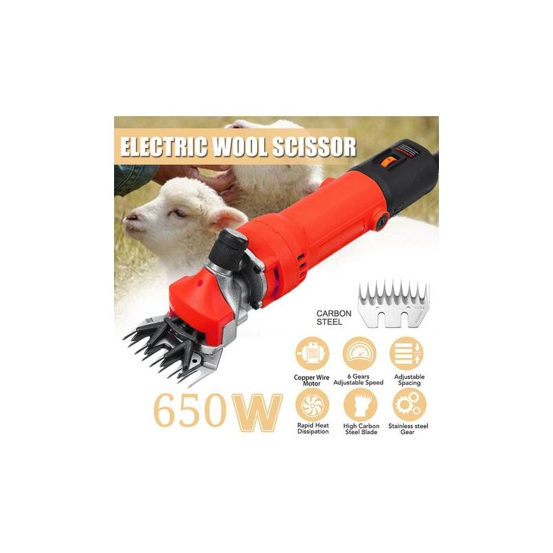 foto del prodotto tosatrice elettrica per pecore, 690 w, 6 velocit , professionale, regolabile, per lavori pesanti, per capre, lama, cavalli, animali da fattoria,