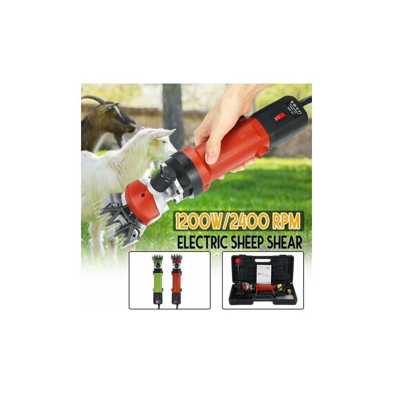 foto del prodotto tosatrice elettrica per pecore da 1200 w, tosatrice portatile per pecore con 6 velocit , tosatrice elettrica per capre per pecore, capre, lama,