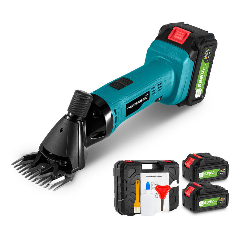 foto del prodotto tosatrice elettrica per pecore macchina tosatrice tosatore 6 velocita con 2 batterie cassette degli attrezzi