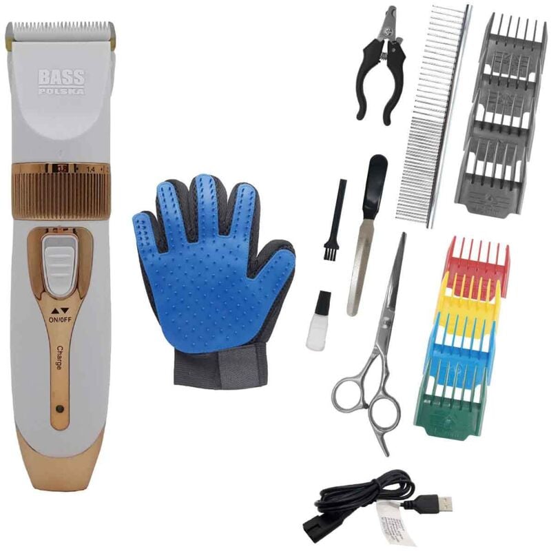 foto del prodotto tosatrice per cani a batteria con set di accessori, 5600 giri min