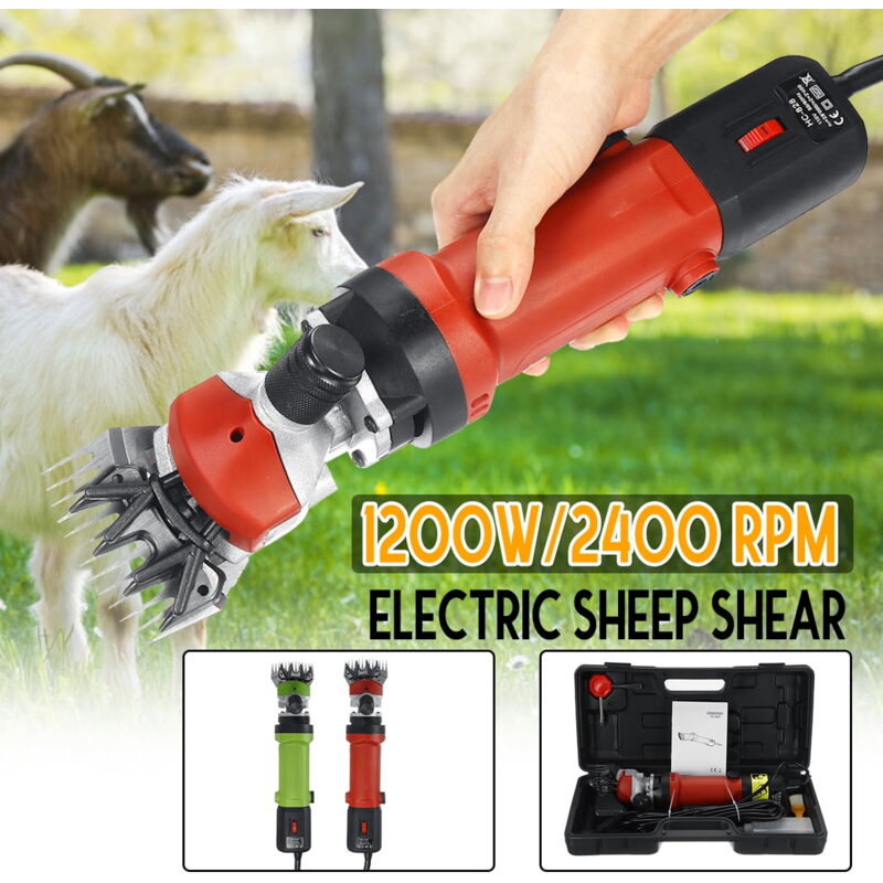 foto del prodotto tosatrice per pecore elettrica da 1200 w, tosatrice per pecore portatile a 6 velocit , cesoia per capre elettrica per pecore, capre, lama, cavalli,