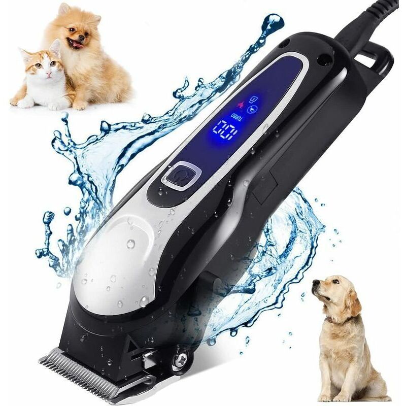 foto del prodotto tosatrice professionale per cani, tosatrice elettrica senza fili per cani per kit di peli lunghi e spessi, tosatrice professionale per cani e gatti,