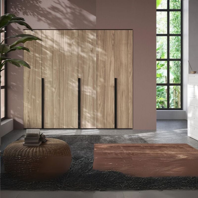 foto del prodotto toscohome armadio con 6 ante battenti colore noce america 276x250h cm coco