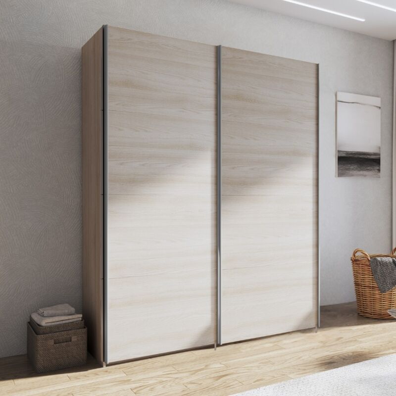 foto del prodotto toscohome armadio con ante scorrevoli colore olmo perla 180x218,6h cm corrent