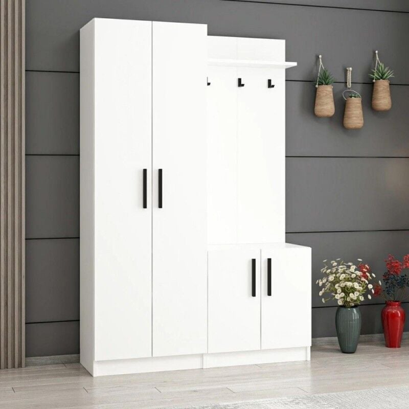 foto del prodotto toscohome armadio con appendiabiti colore bianco 120x180h cm dante