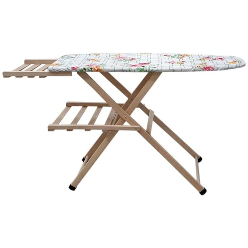 foto del prodotto toscohome asse da stiro in legno regolabile con porta caldaia 114 cm giuty