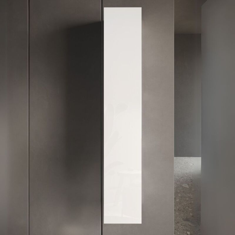 foto del prodotto toscohome colonna bagno sospesa con anta e ripiani colore bianco lucido 25x138h cm allis