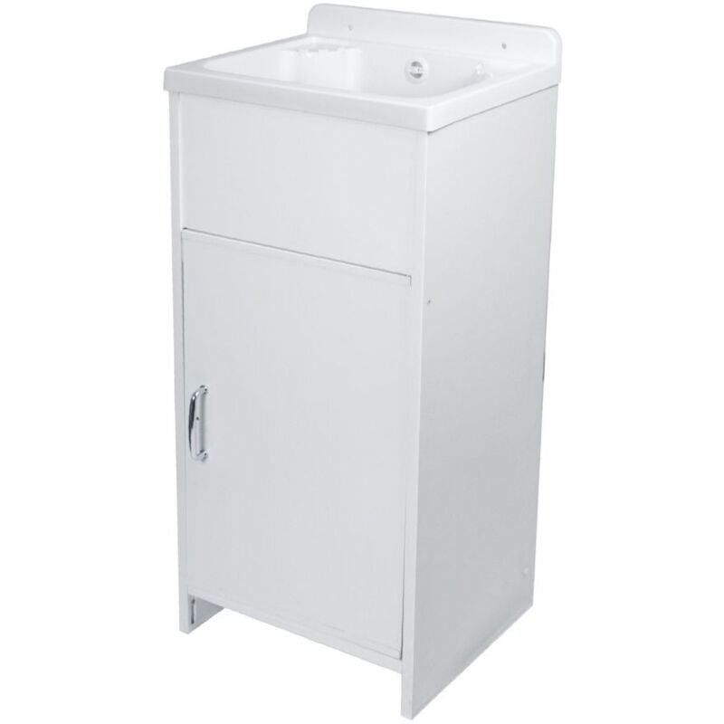 foto del prodotto toscohome lavatoio da esterno colore bianco con vasca in resina 42,5x34,5x82h cm