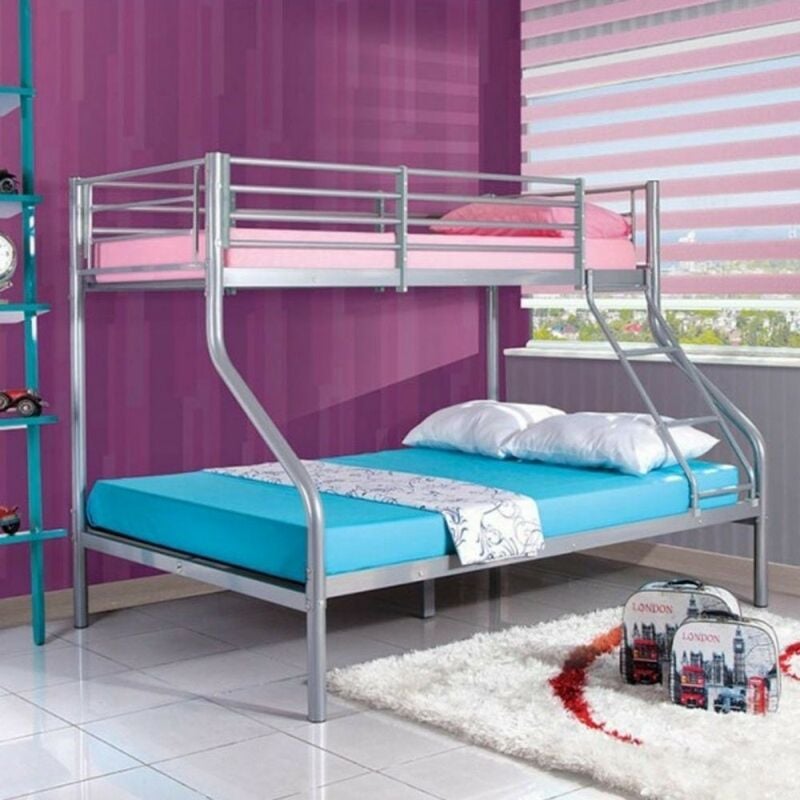 foto del prodotto toscohome letto a castello 190x160 cm in metallo aladdin