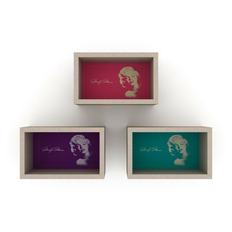 foto del prodotto toscohome libreria pensile 30x20h composta da 3 quadri monroe
