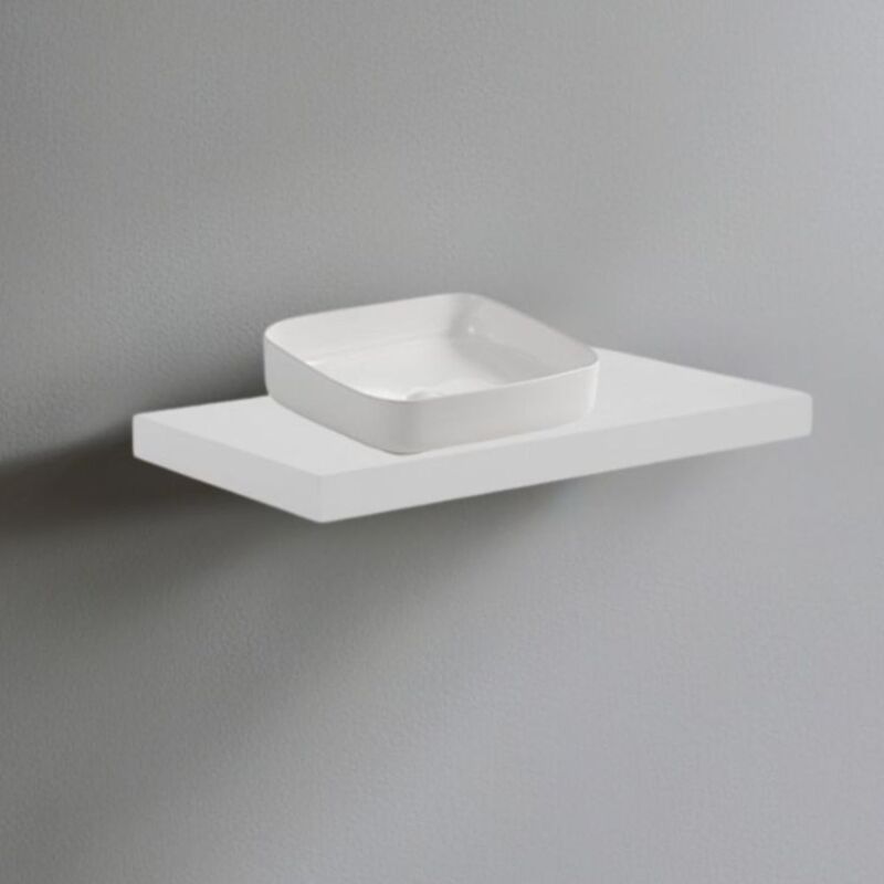 foto del prodotto toscohome mensolone da bagno colore bianco 80x48 cm con lavabo da appoggio bianco