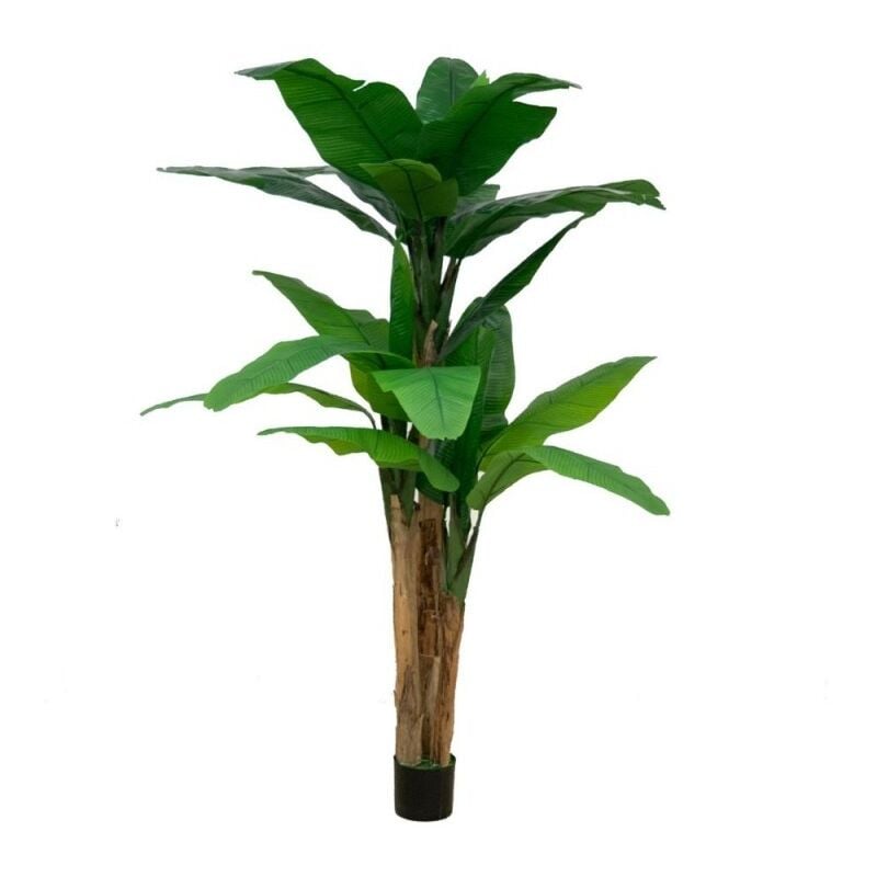 foto del prodotto toscohome pianta artificiale banano a 3 fusti con vaso 200h cm