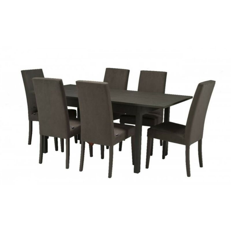 foto del prodotto toscohome tavolo allungabile 120x80 cm colore rovere grigio firenze