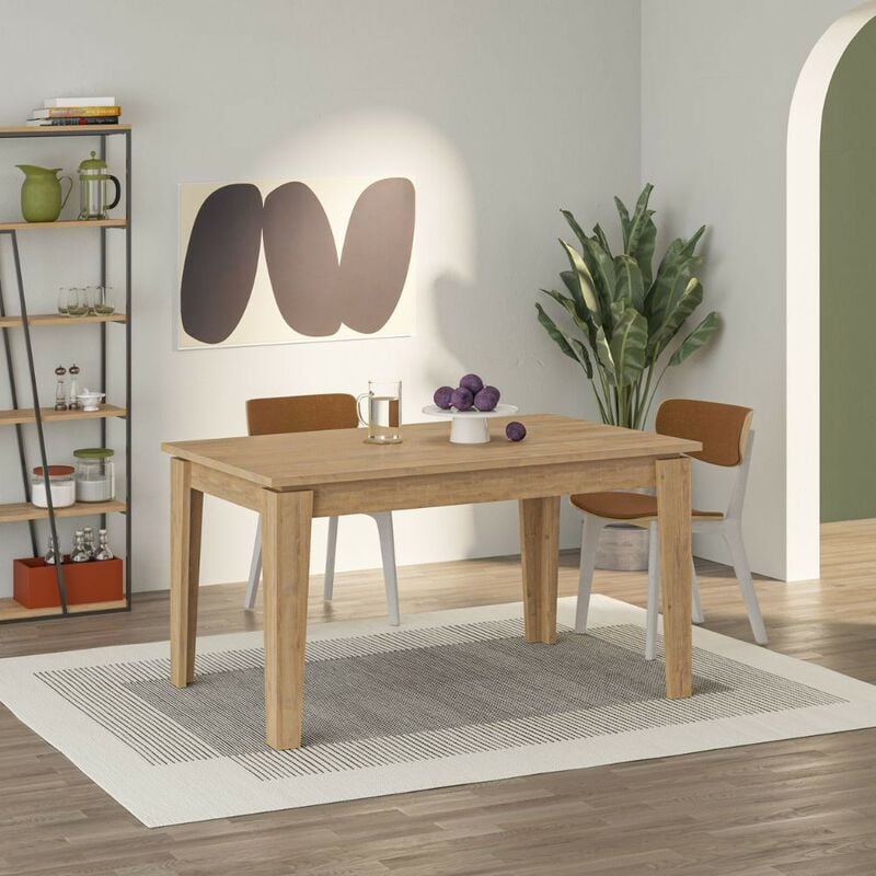 foto del prodotto toscohome tavolo allungabile 140x80 cm colore rovere oak tolmen