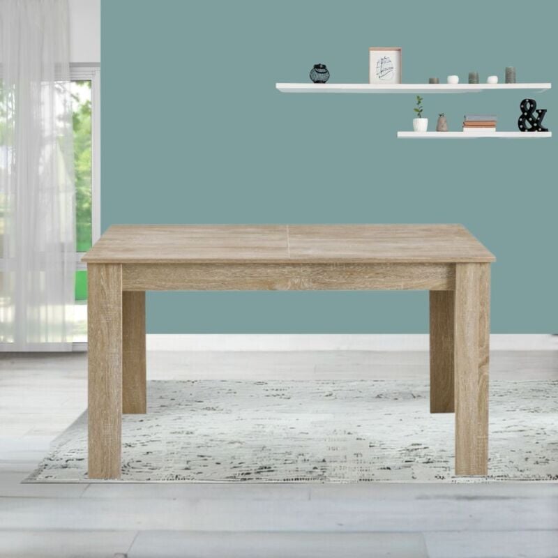 foto del prodotto toscohome tavolo rettangolare allungabile colore rovere 140x90 cm tony