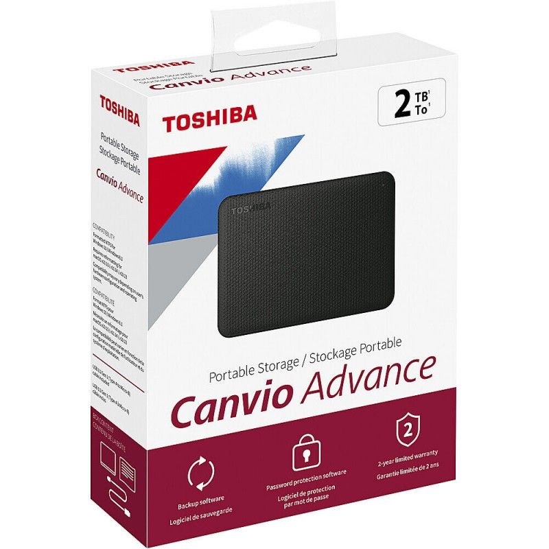 foto del prodotto toshiba canvio basics disco rigido esterno 2000 gb nero