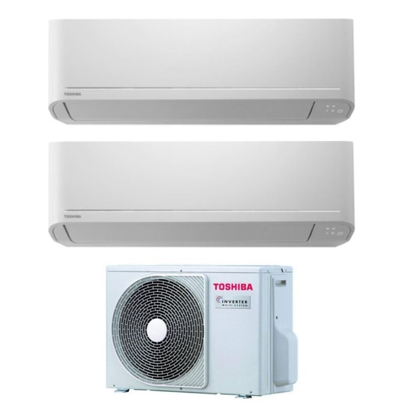 foto del prodotto toshiba climatizzatore condizionatore dual split inverter serie seiya 10 10 con ras 2m14u2avg e r 32 wi fi optional 10000 10000 novit 