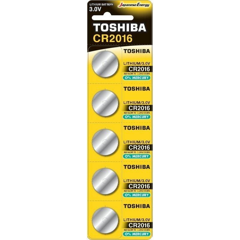 foto del prodotto toshiba cr2016 pw bp 5 batteria domestica batteria al litio monouso