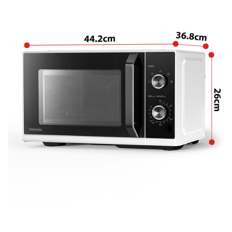 foto del prodotto toshiba forno microonde 800w 20lt bianco mw3mm20pfwh