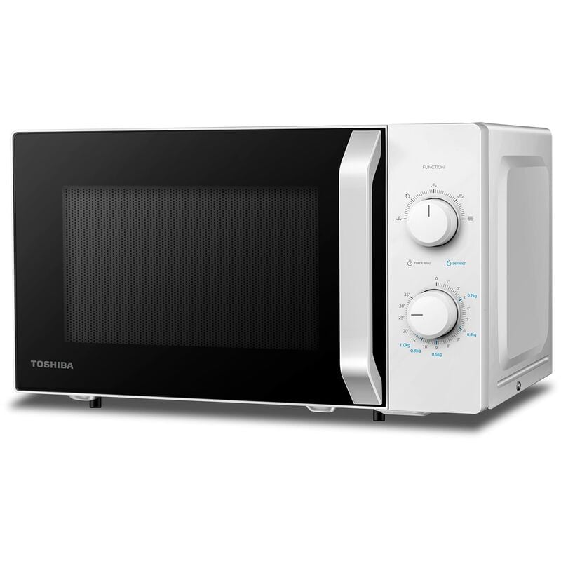 foto del prodotto toshiba mw2 mm20p wh forni a microonde standard, 20 litri, 800 w, 5 livelli di potenza con pratica funzione di scongelamento, illuminazione a