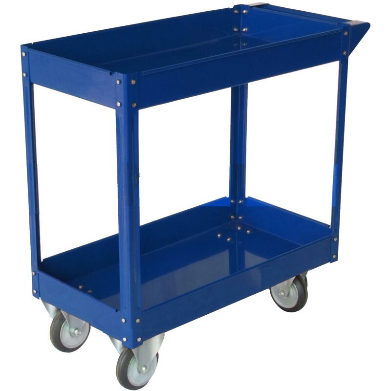 foto del prodotto tosini carrello porta attrezzi da officina 2 ripiani 84x41x82 cm blu