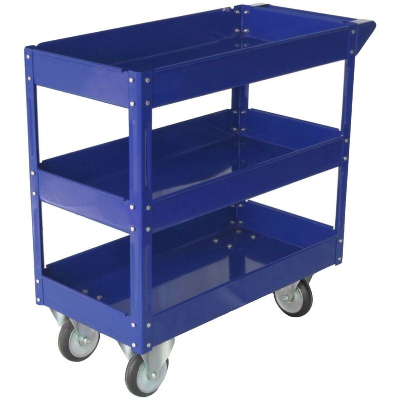 foto del prodotto tosini carrello porta attrezzi da officina 3 ripiani 84x41x82 cm blu