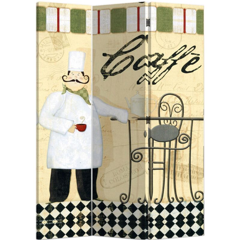 foto del prodotto tosini paravento separ 3 pannelli 120x180cm tela stampata caff 