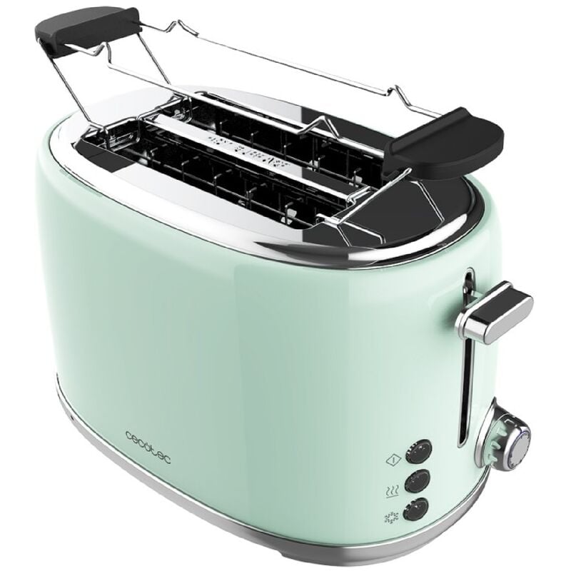 foto del prodotto tostapane verticale toast taste 1000 retro double green cecotec