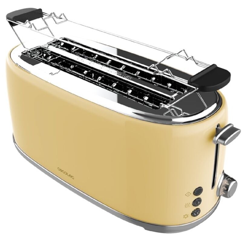 foto del prodotto tostapane verticale toast taste 1600 retro double beige cecotec