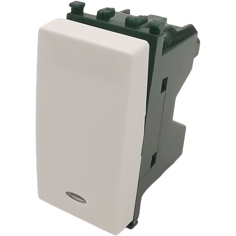 foto del prodotto tot electric - frutti compatibili vimar plana e arke interruttori prese pulsanti bianco deviatore retroilluminabile