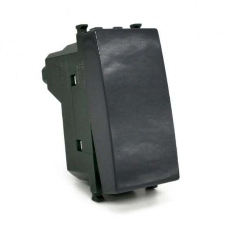 foto del prodotto tot electric - frutti compatibili vimar plana interruttori prese pulsanti nero antracite deviatore