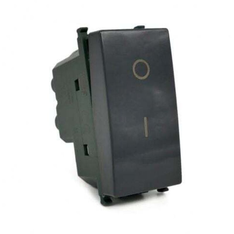 foto del prodotto tot electric - frutti compatibili vimar plana interruttori prese pulsanti nero antracite interr.bipolare