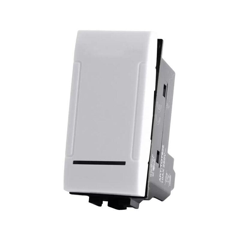 foto del prodotto tot electric interruttore unipolare 16a 250v compatibile living light bianco