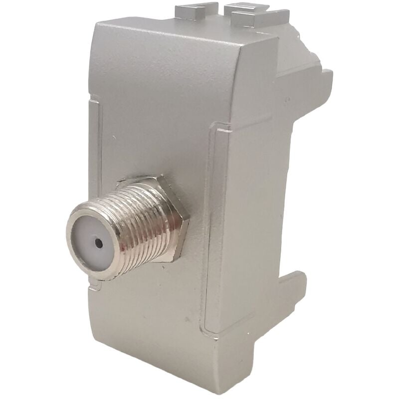 foto del prodotto tot electric interruttori prese pulsanti frutti compatibili bticino living light tech international e air grigio argento silver presa sat.