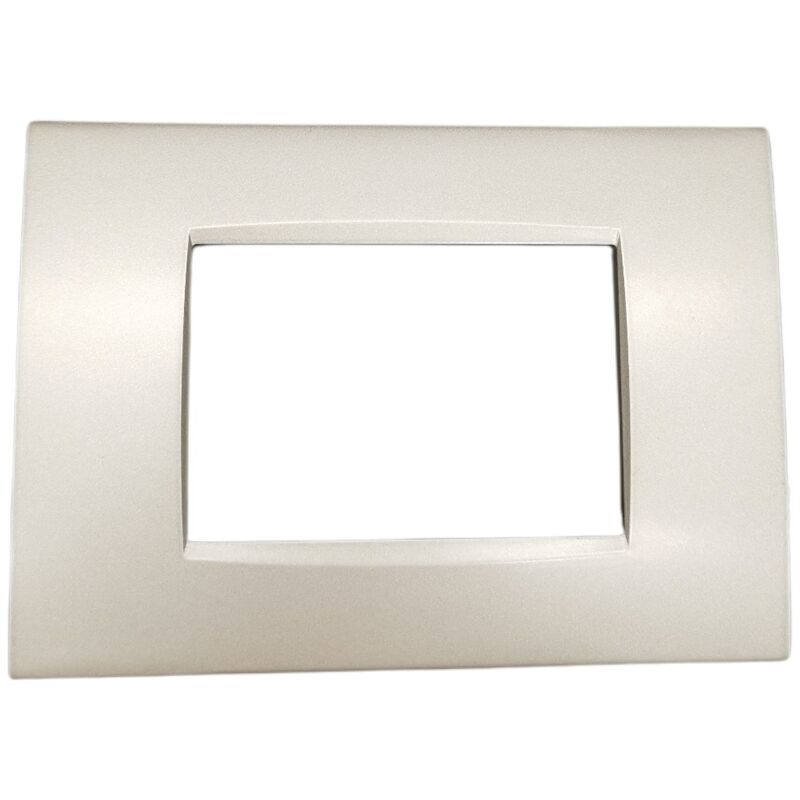 foto del prodotto tot electric placche compatibili bticino livinglight air placca quadra per supporti ln4703c 3 posti champagne t00