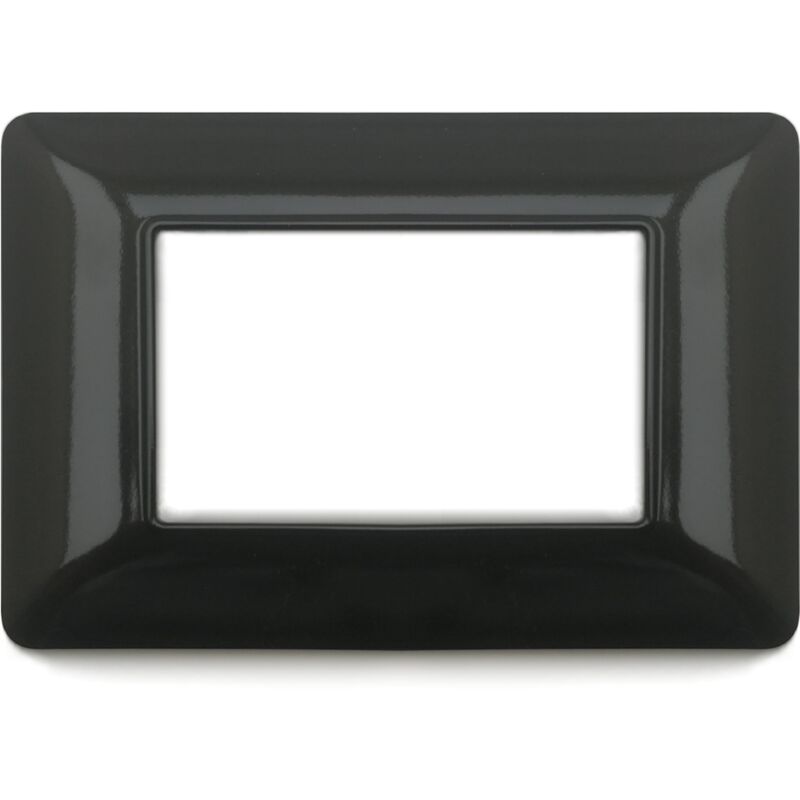foto del prodotto tot electric placche compatibili bticino matix 3 4 6 posti moduli placca per supporti 503sa t02 6 posti nero lucido