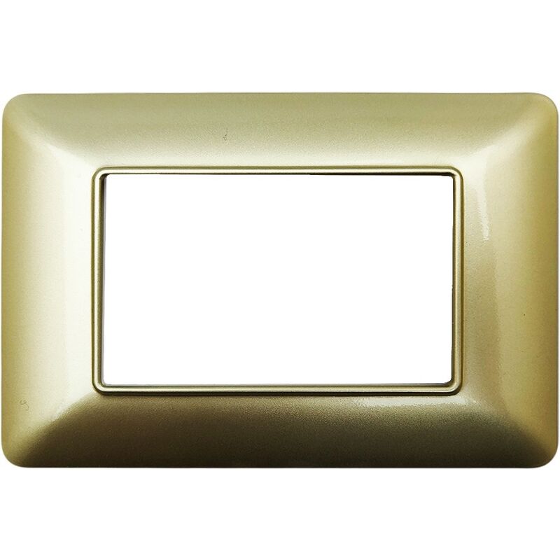 foto del prodotto tot electric placche compatibili bticino matix 3 4 6 posti moduli placca per supporti 503sa t03 6 posti oro lucido