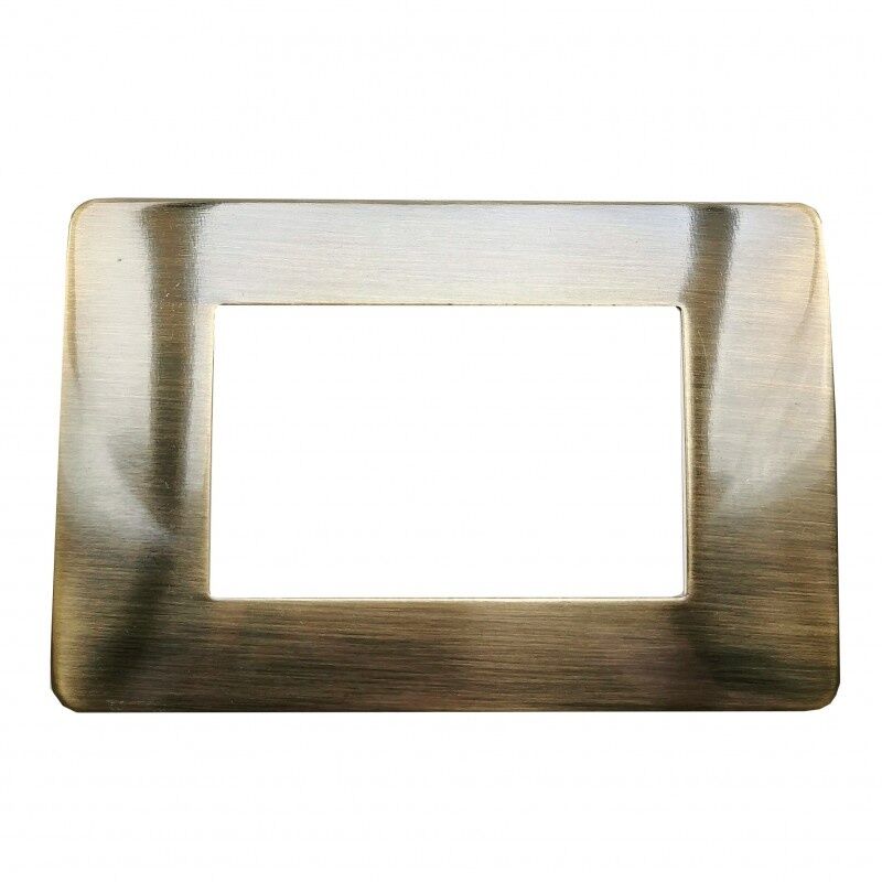 foto del prodotto tot electric placche compatibili bticino matix metallo 3 4 6 posti vari colori moduli placca t9 4 posti bronzo