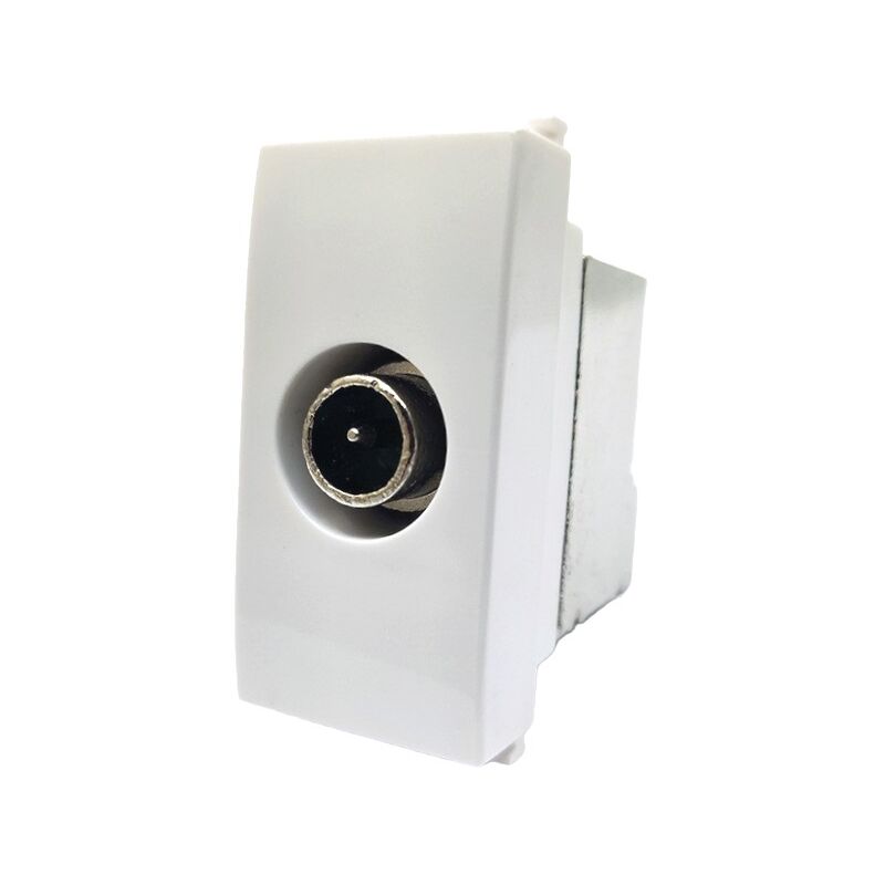 foto del prodotto tot electric presa tv derivata bianca connettore maschio compatibile serie vimar tot