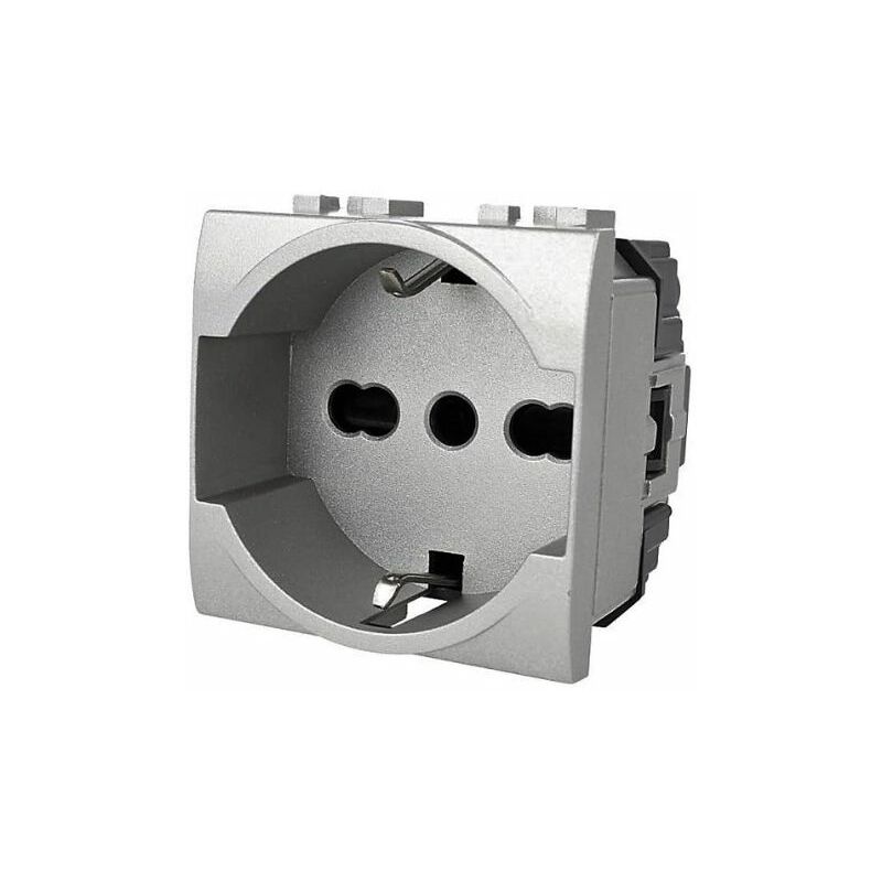 foto del prodotto tot elettric t1 814 presa schuko bosch 16a 250v compatibile living silver tech
