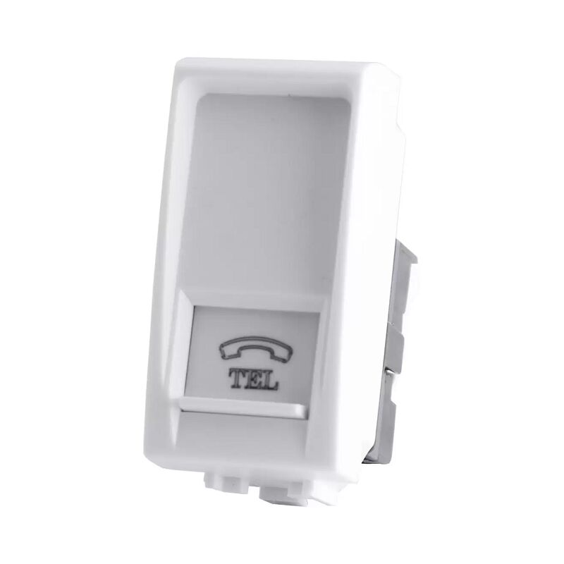 foto del prodotto tot elettric t1 828 presa telefonica bianca rj11 compatibile bticino living tot828b